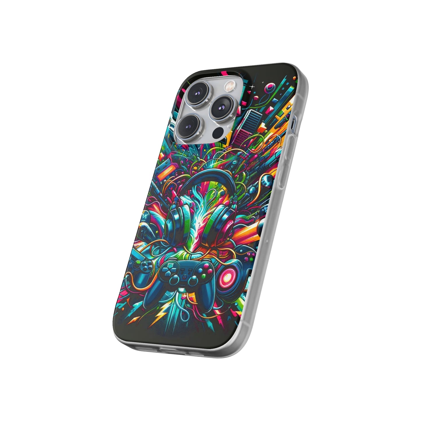 Gaming Flexi Phone Case Semi-transparent