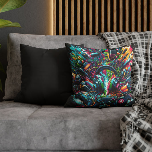 Gaming Square Poly Canvas Pillowcase