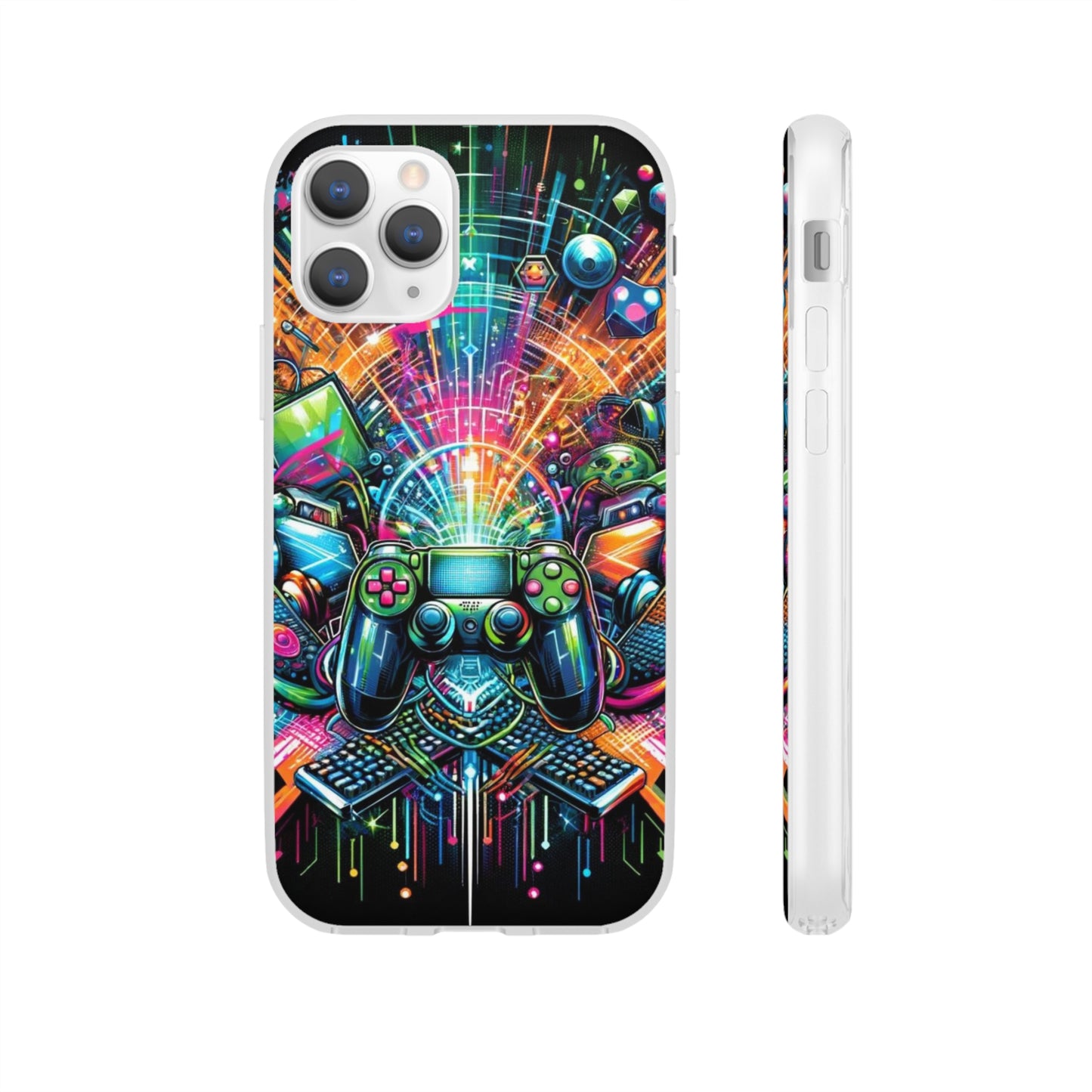 Gaming Flexi Phone Case Semi-transparent