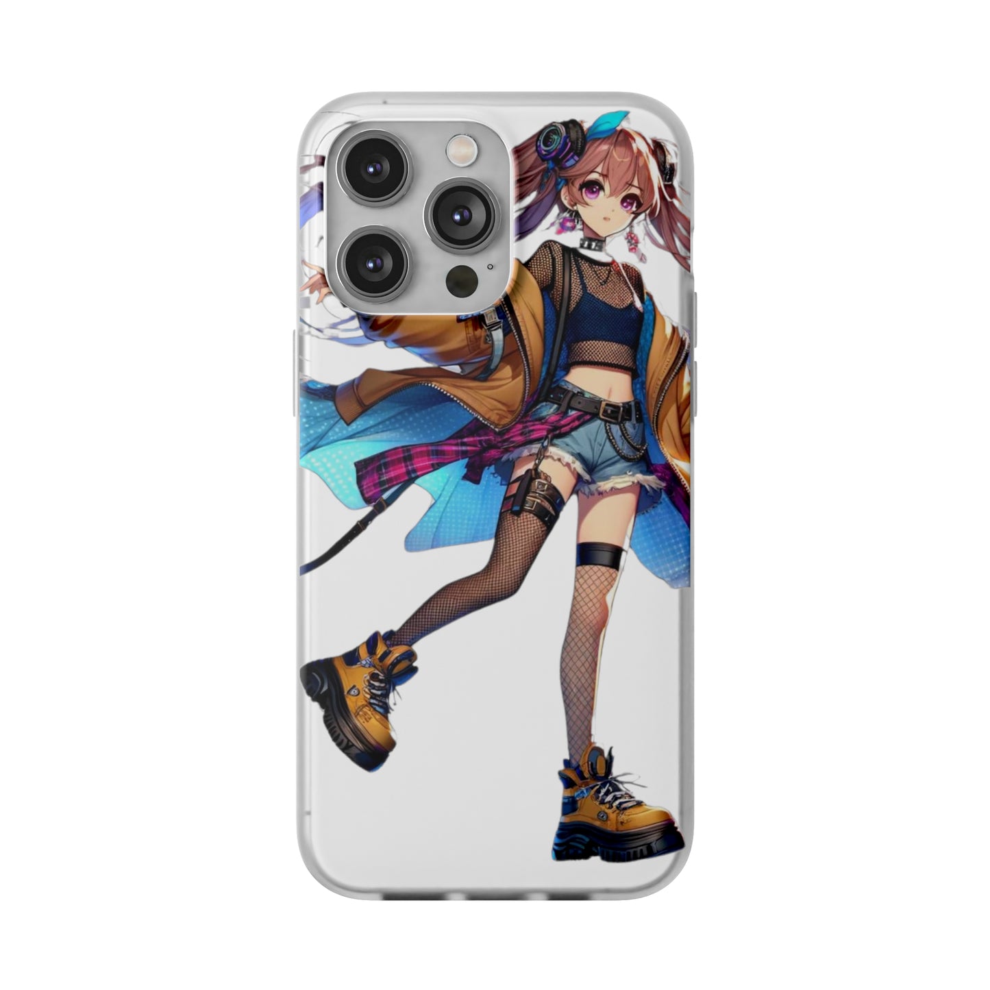 Tokyo Girl Flexi Phone Case Semi-transparent