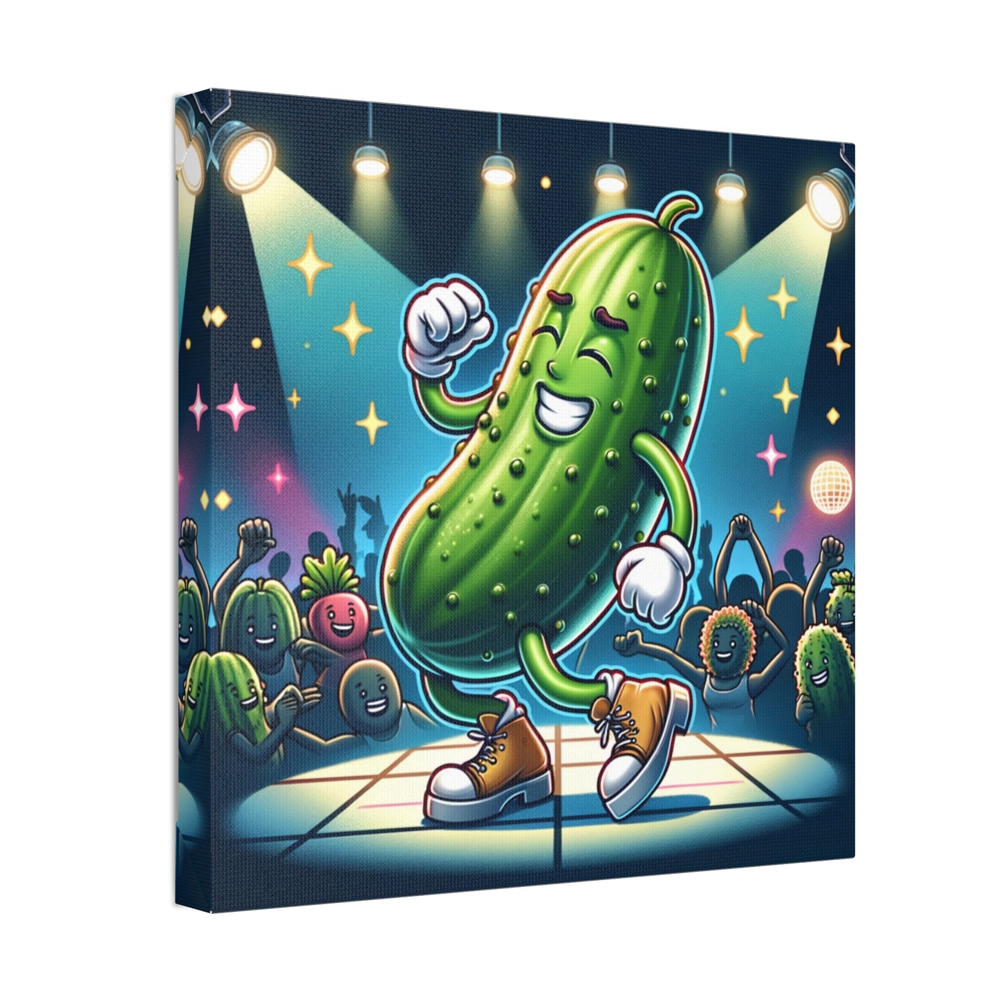 Dancing Cucumber Classic Stretched Canvas