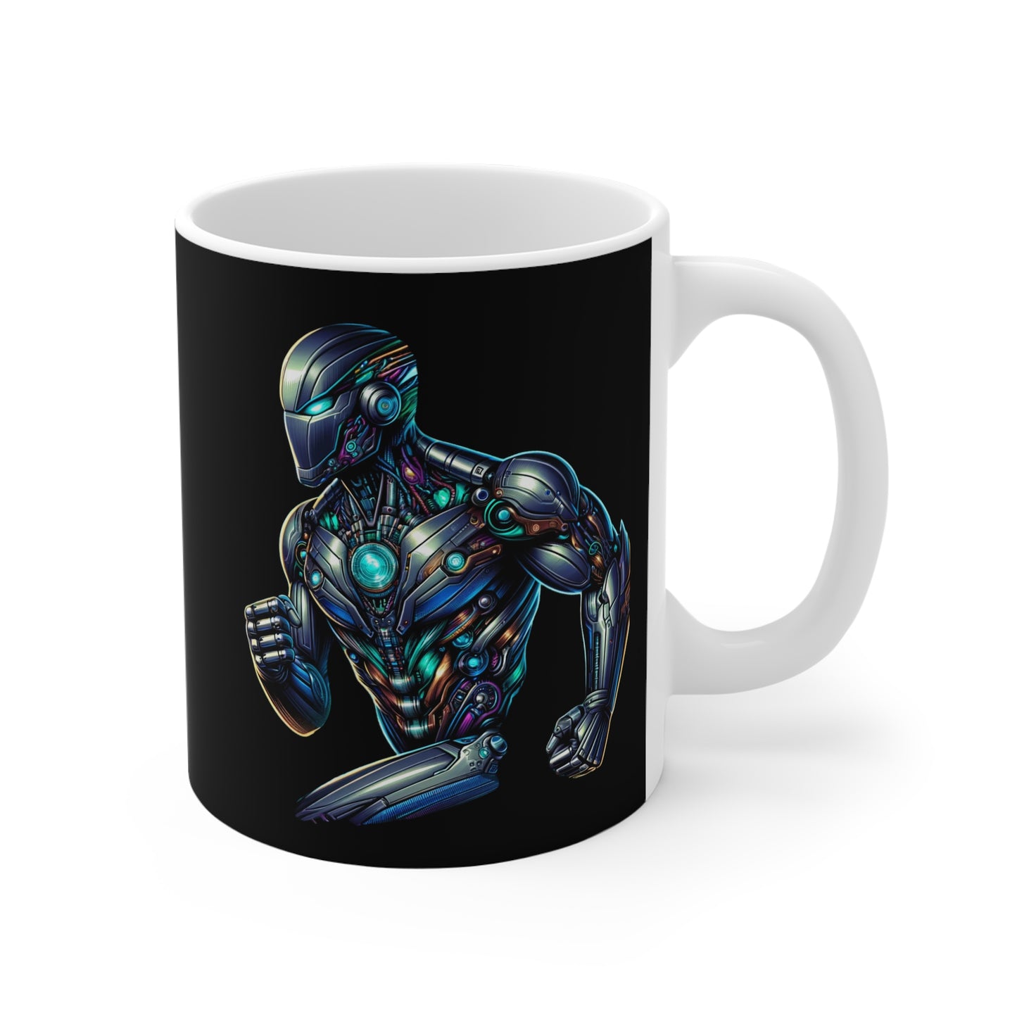 Robot 003 11oz White/Black Mug