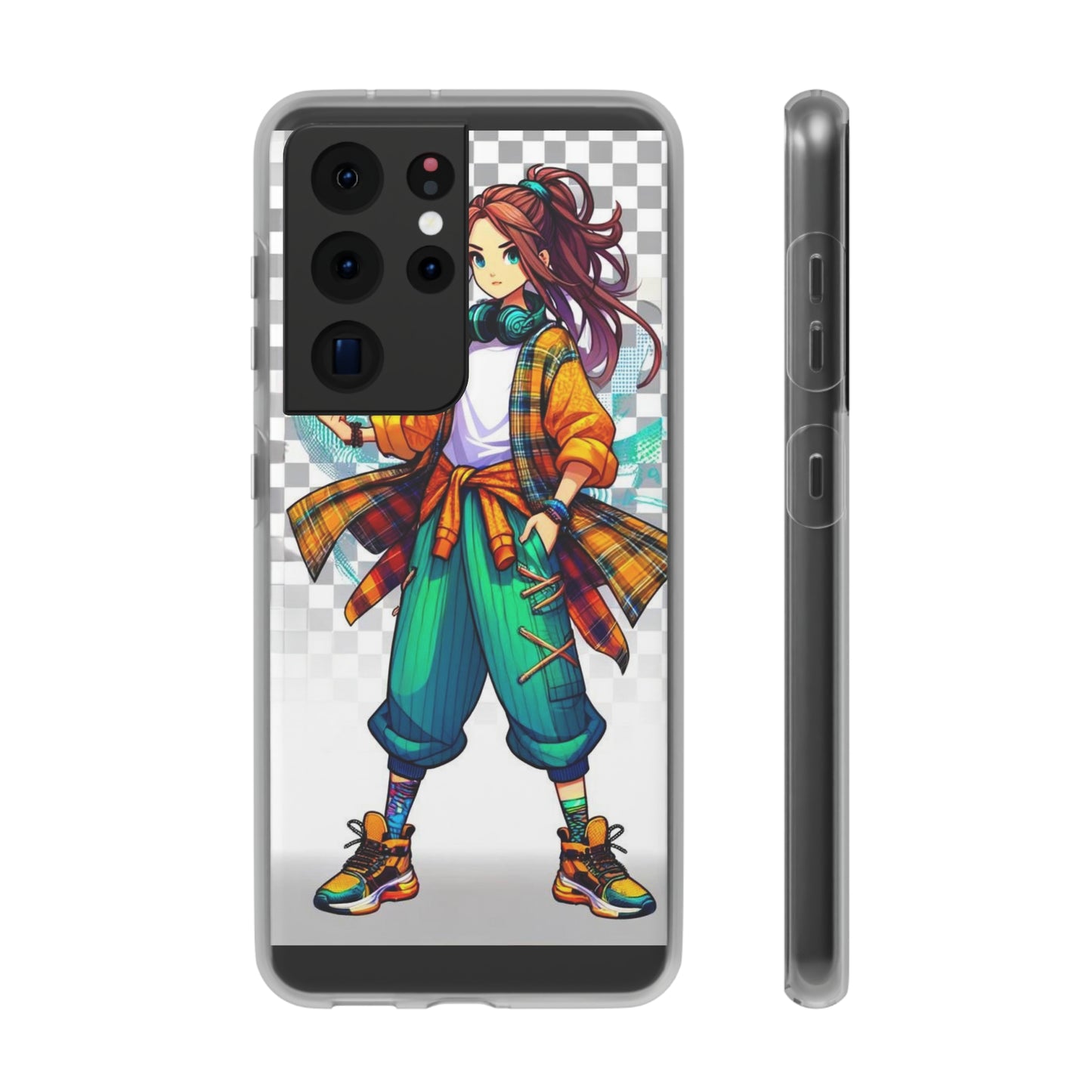 Tokyo Girl Flexi Phone Case Semi-transparent