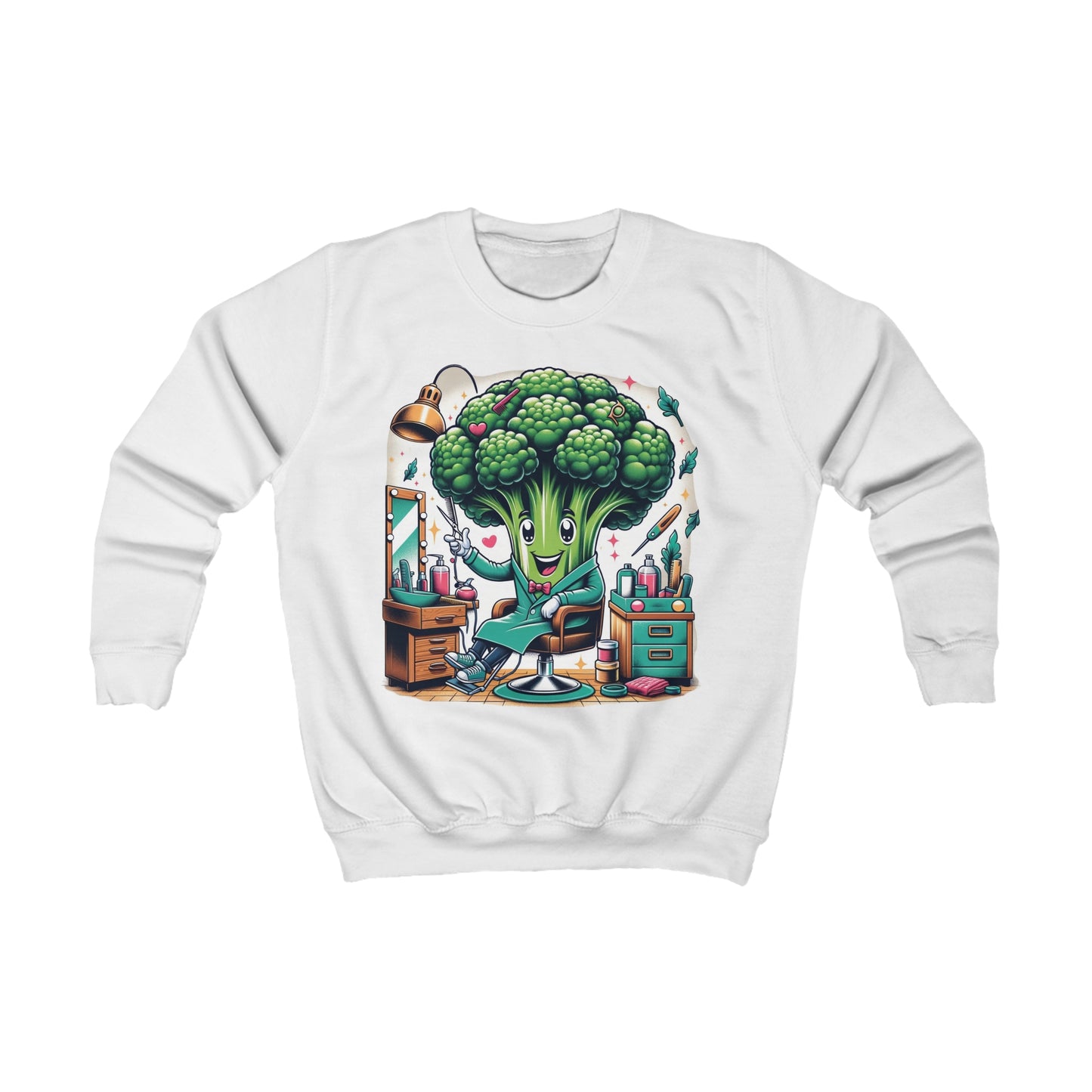 Broccoli Hairdresser Sweatshirt Arctic White