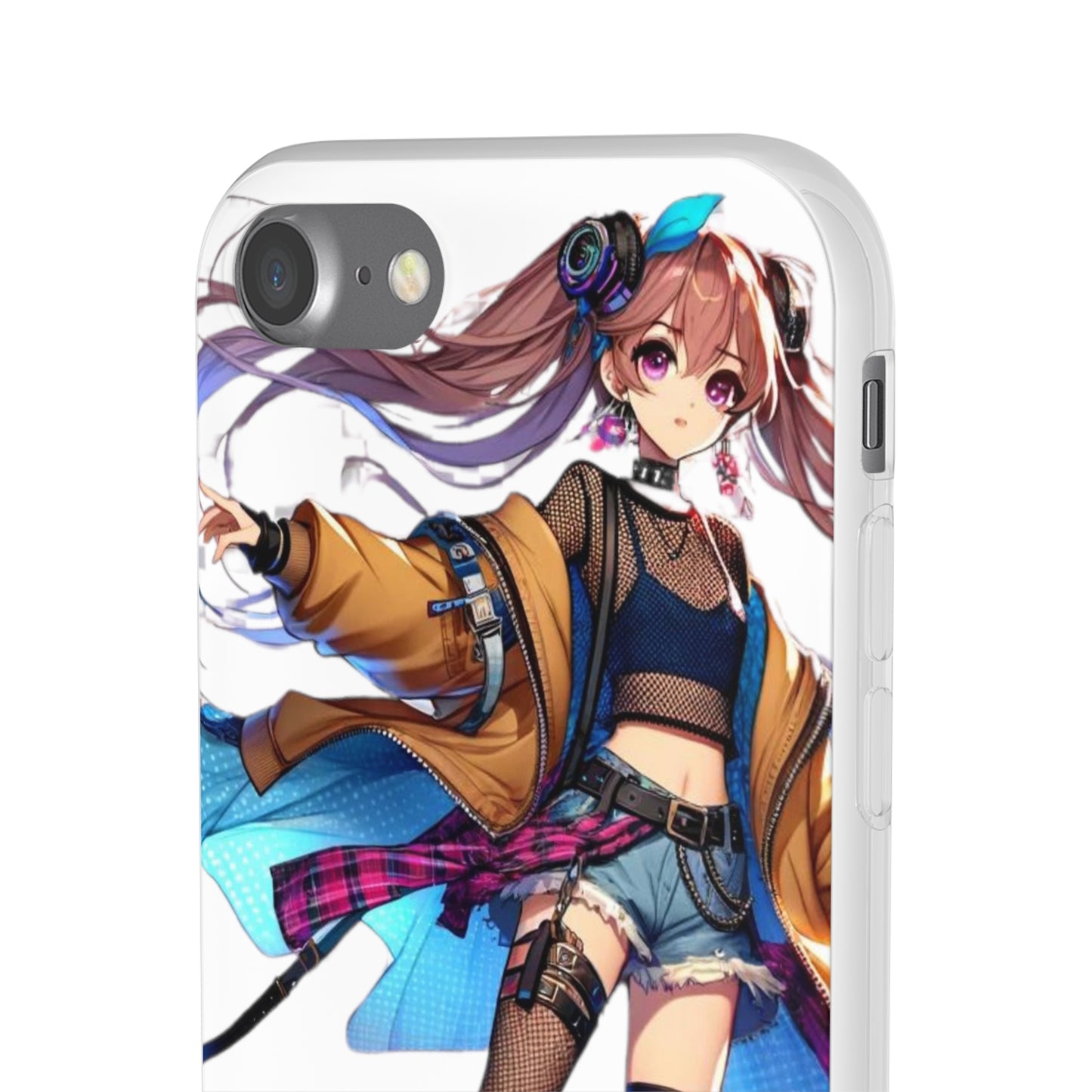 Tokyo Girl Flexi Phone Case Semi-transparent