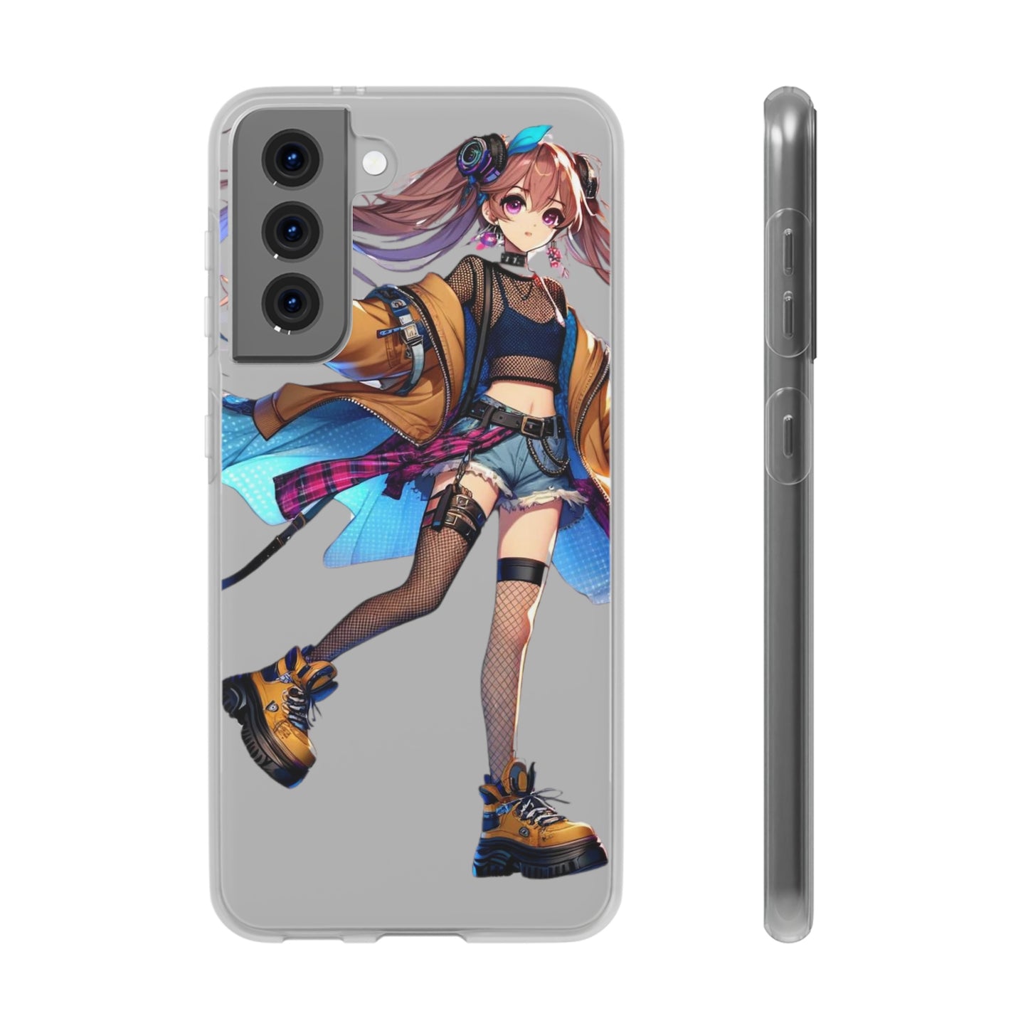 Tokyo Girl Flexi Phone Case Semi-transparent