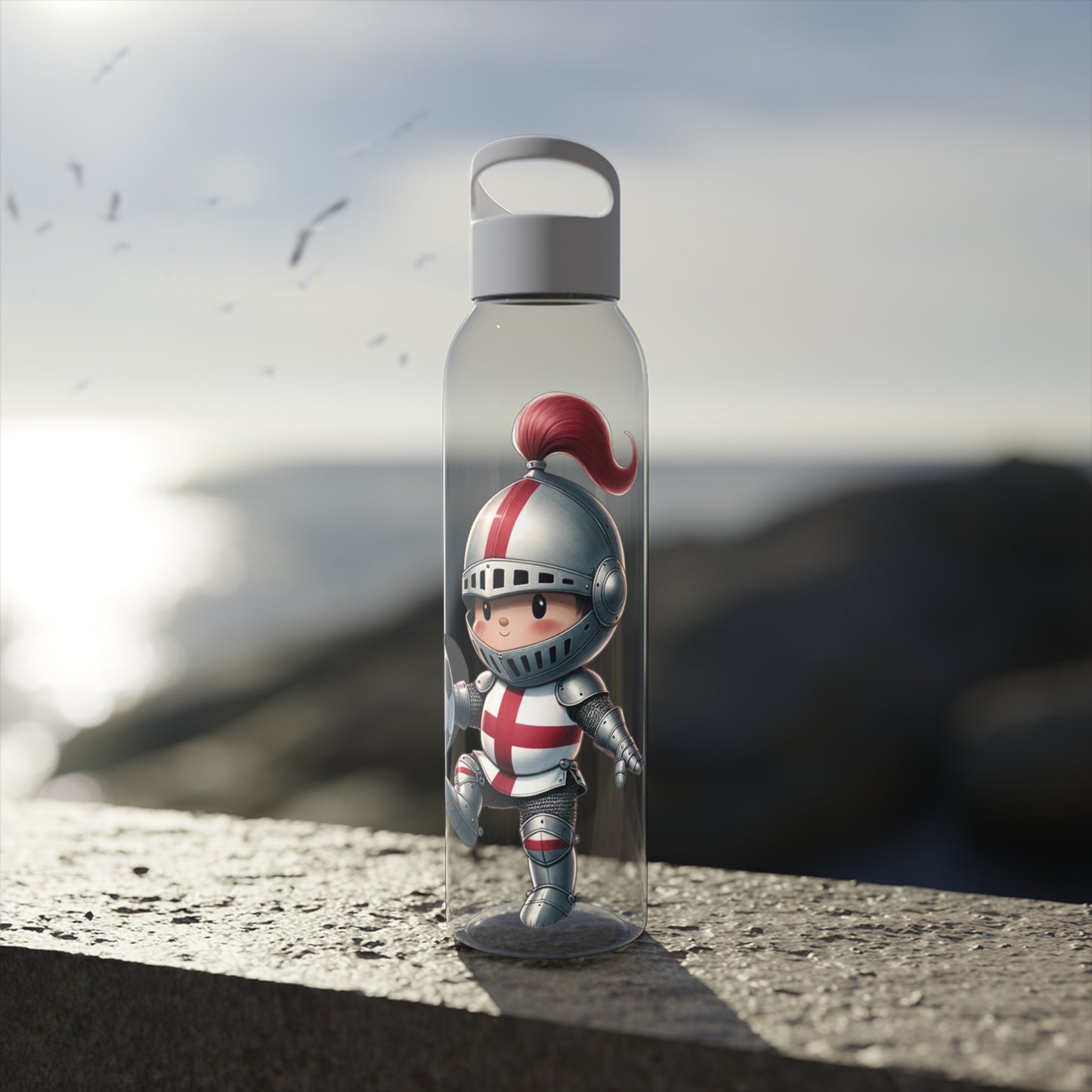 English Baby Knight Sky Water Bottle