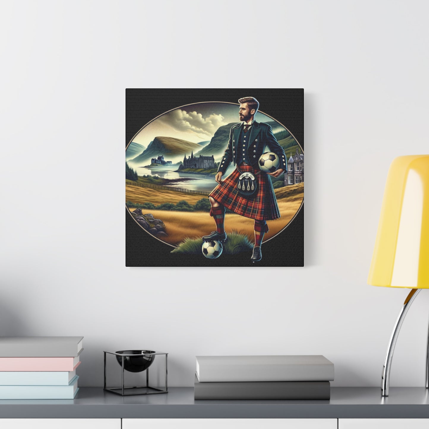 Scottish Footballer Matte Canvas, Stretched, 1.25"