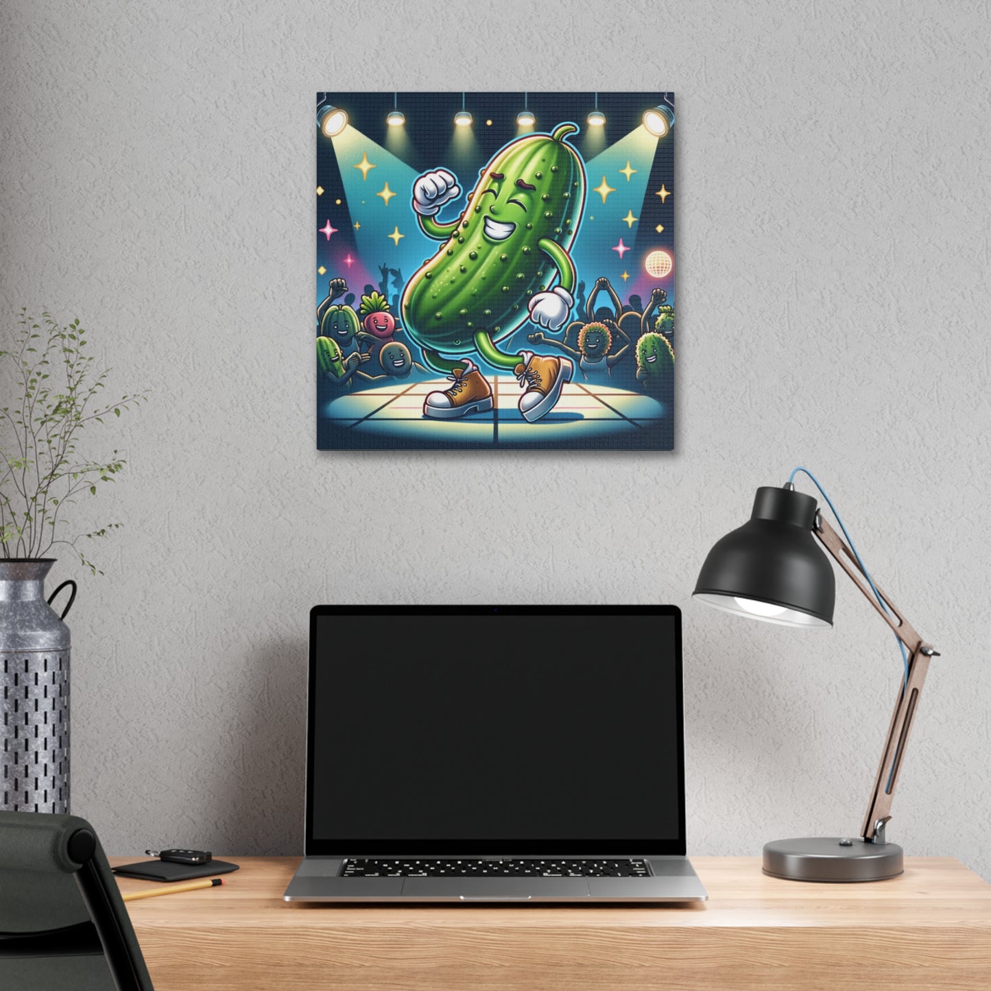 Dancing Cucumber Classic Stretched Canvas