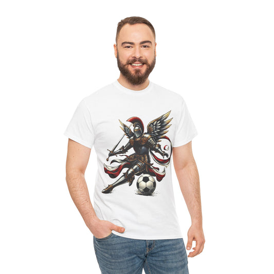 Polish Football Knight Unisex Heavy Cotton T-shirt