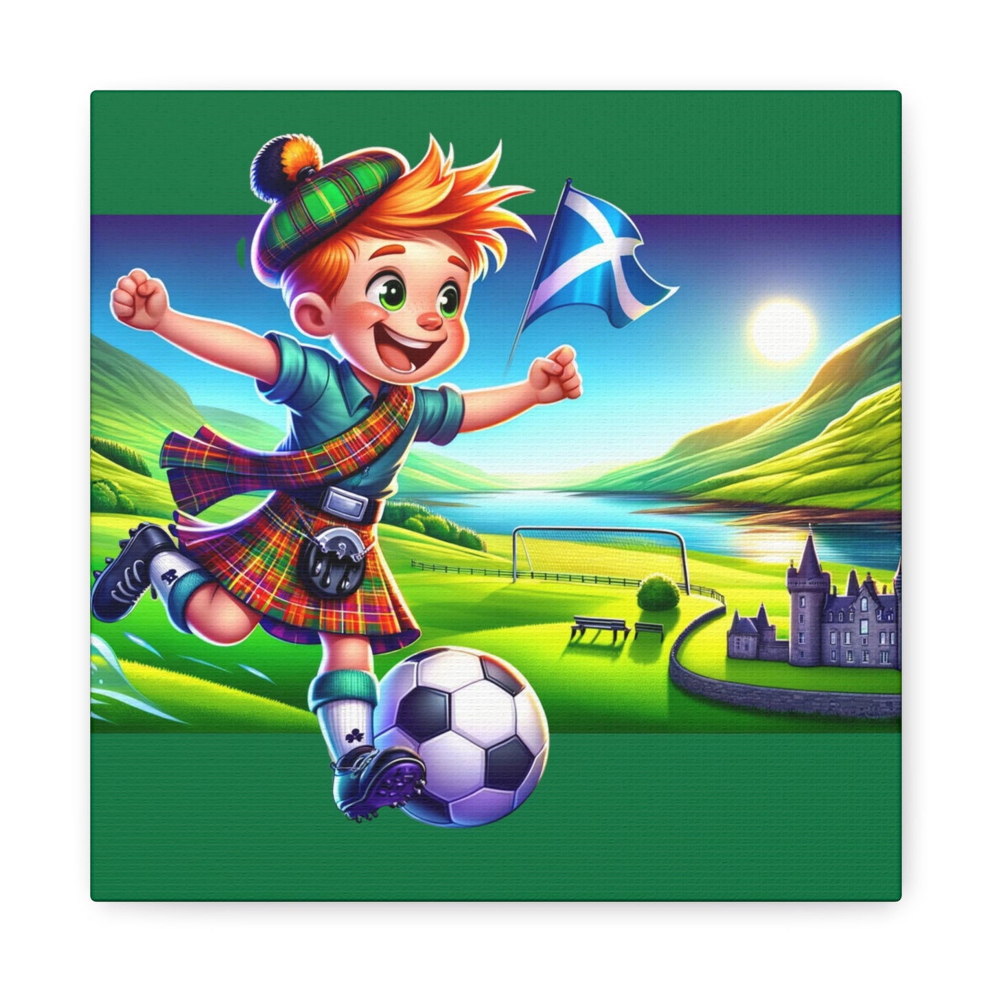 Scottish footballer Matte Canvas, Stretched, 1.25"