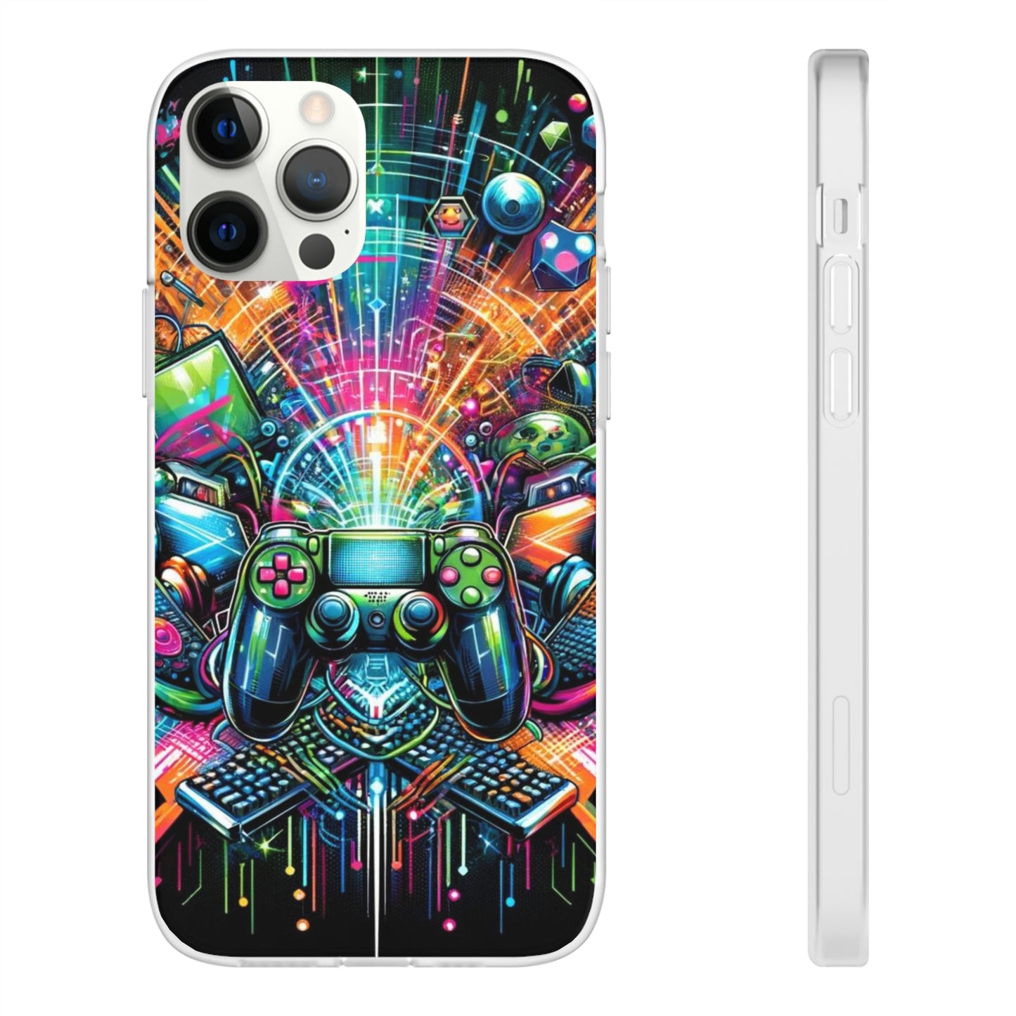 Gaming Flexi Phone Case Semi-transparent