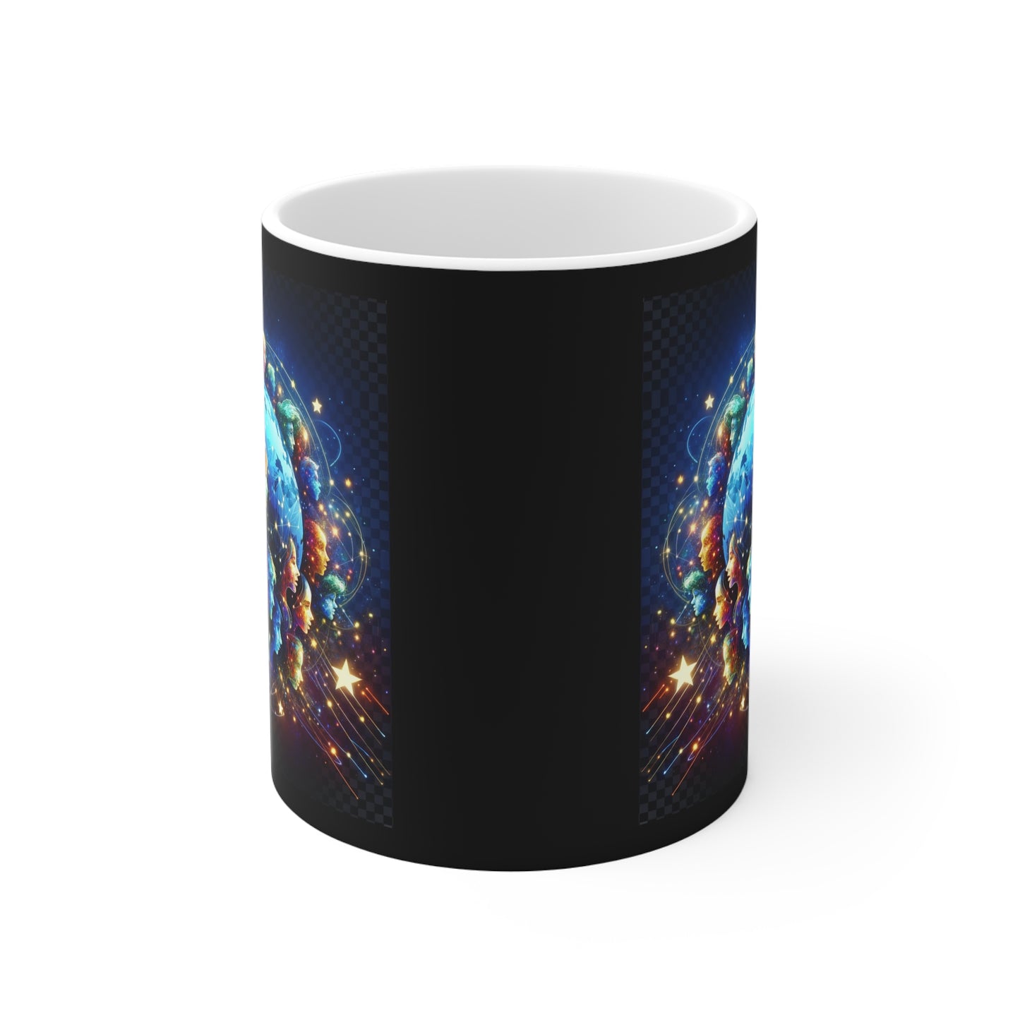 Connecting with the Stars 11oz White/Black Mug