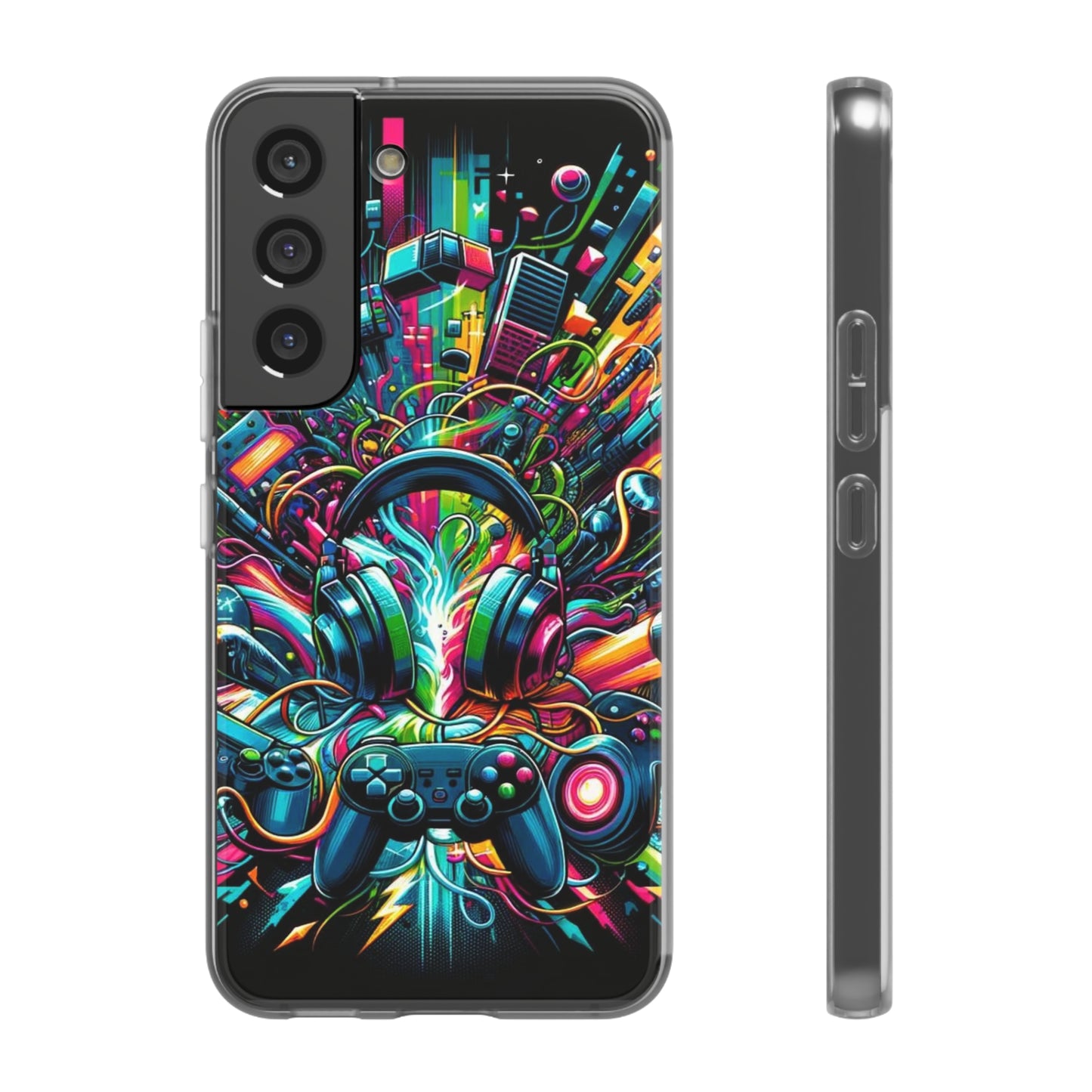 Gaming Flexi Phone Case Semi-transparent