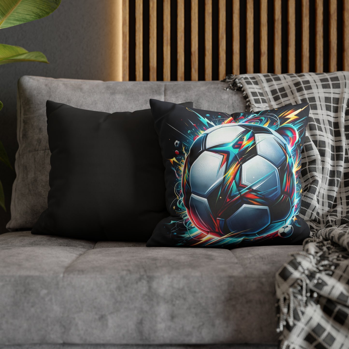 Football Magic Square Poly Canvas Pillowcase