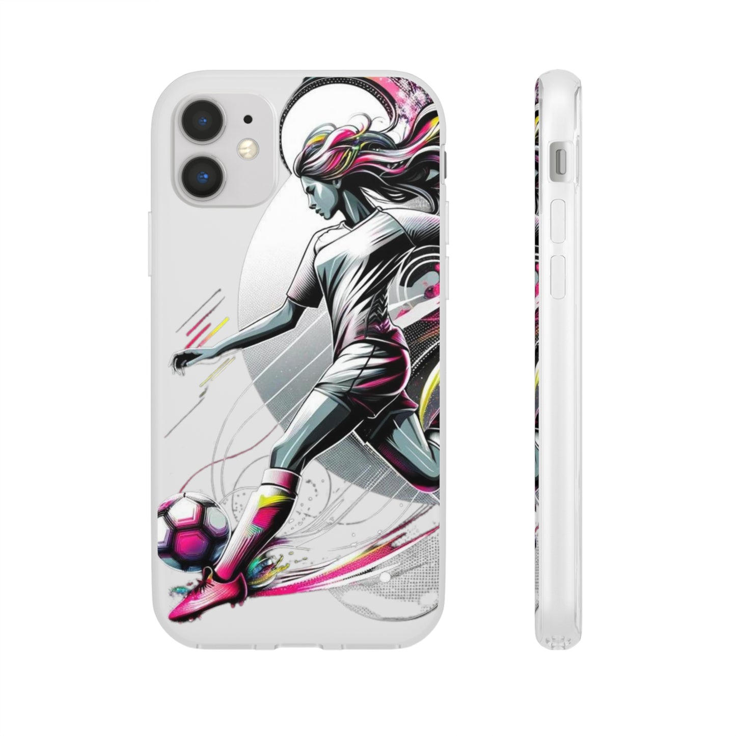 Football Magic Flexi Phone Case Semi-transparent