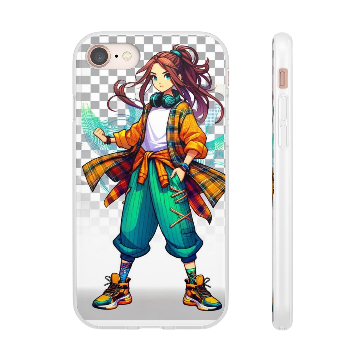 Tokyo Girl Flexi Phone Case Semi-transparent