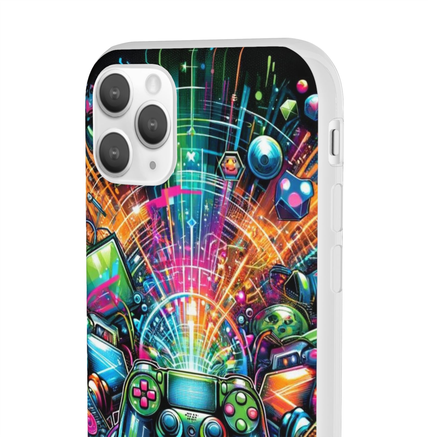 Gaming Flexi Phone Case Semi-transparent