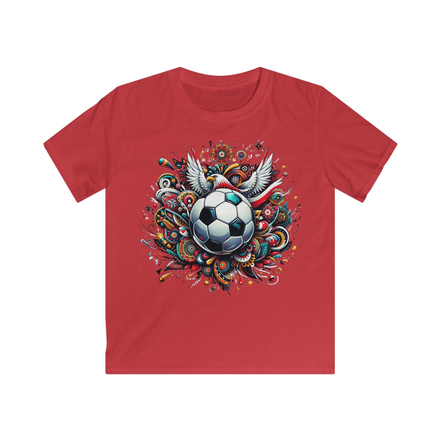 Polish Heritage Football Kids Soft style T-shirt