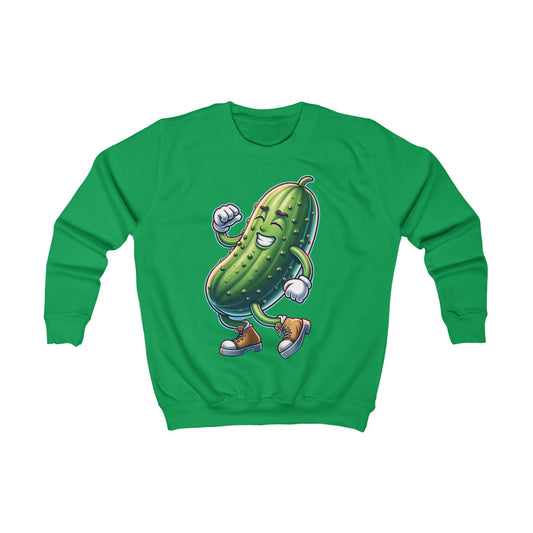 Happy Cucumber Sweatshirt Kelly Green