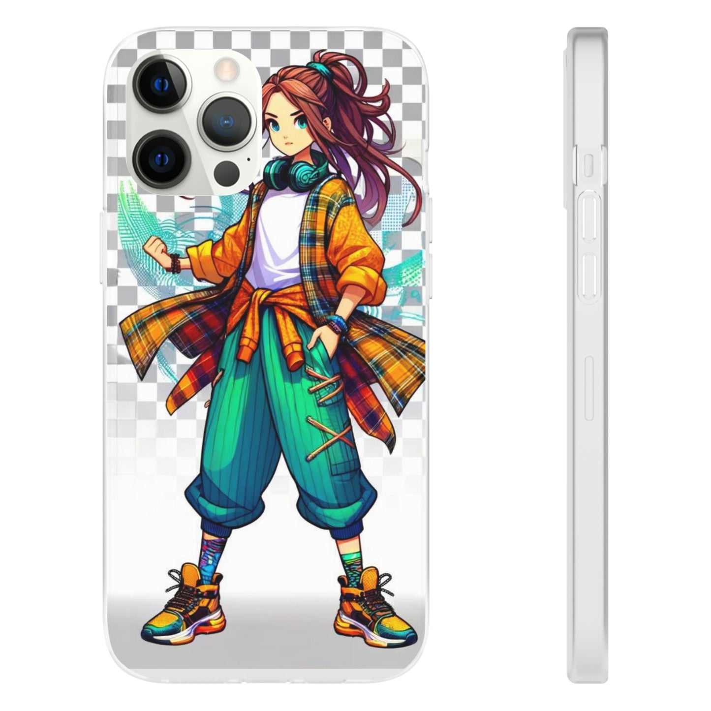 Tokyo Girl Flexi Phone Case Semi-transparent