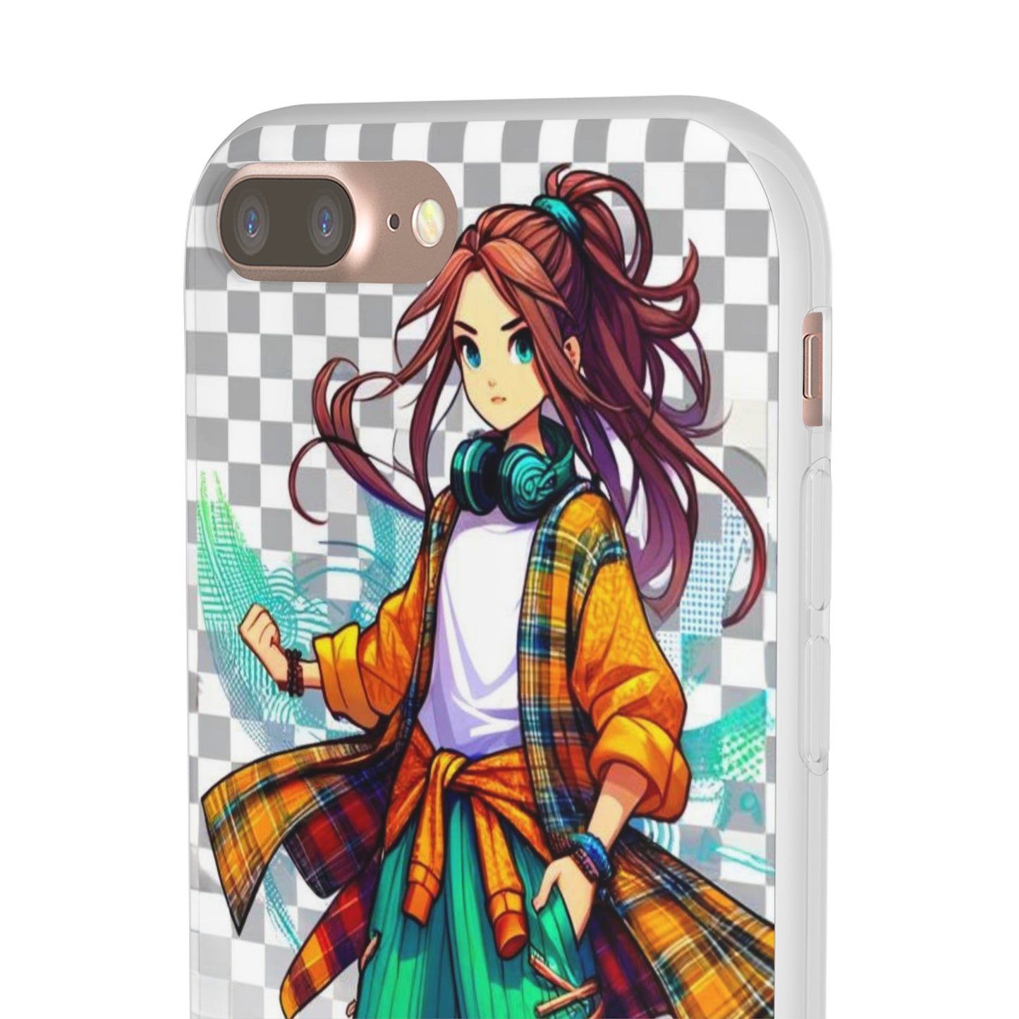 Tokyo Girl Flexi Phone Case Semi-transparent