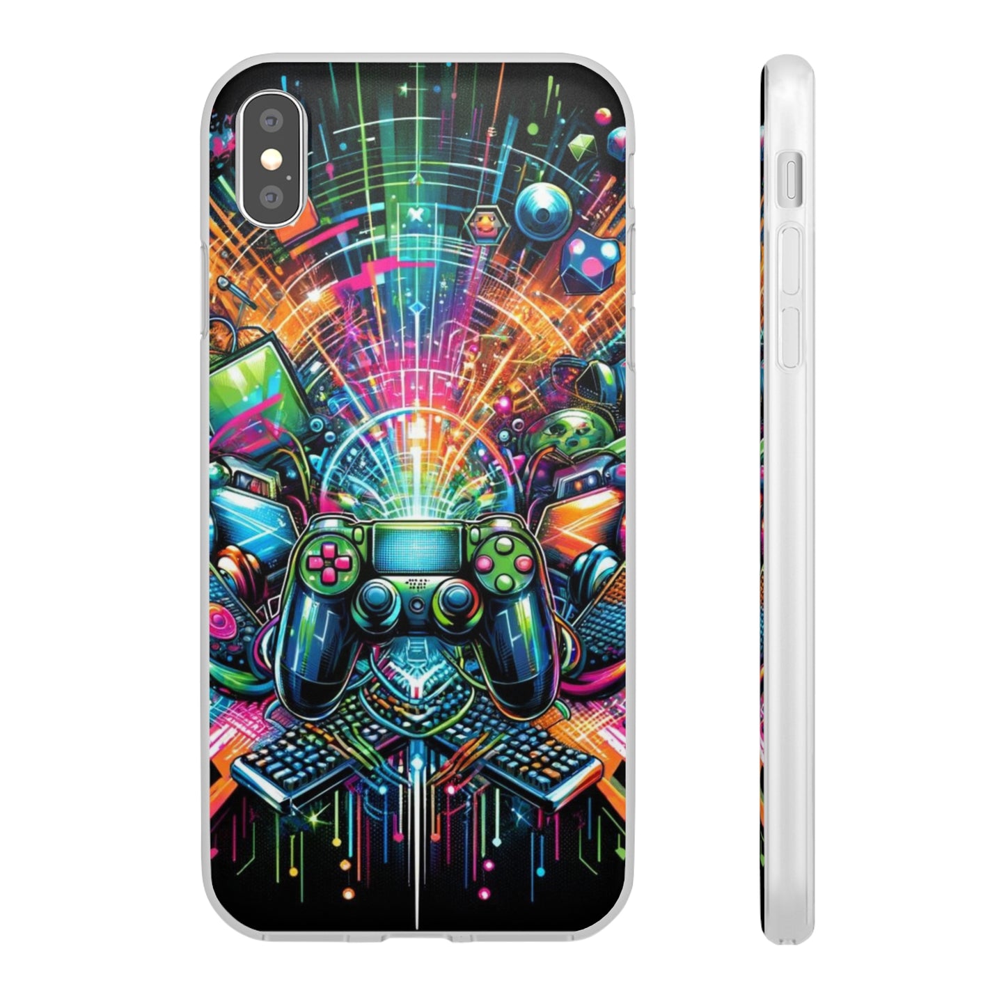 Gaming Flexi Phone Case Semi-transparent