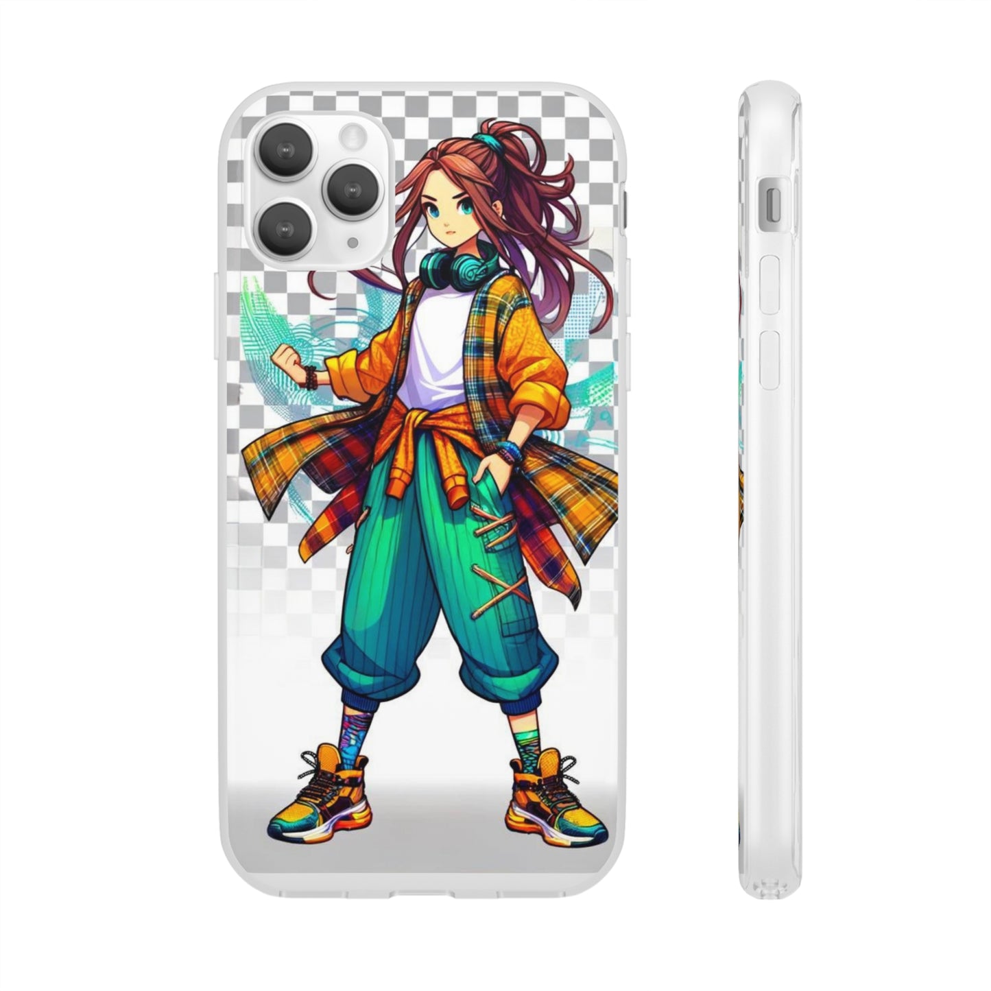 Tokyo Girl Flexi Phone Case Semi-transparent