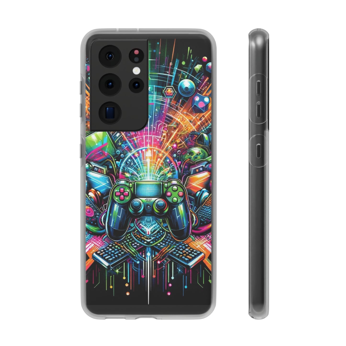 Gaming Flexi Phone Case Semi-transparent