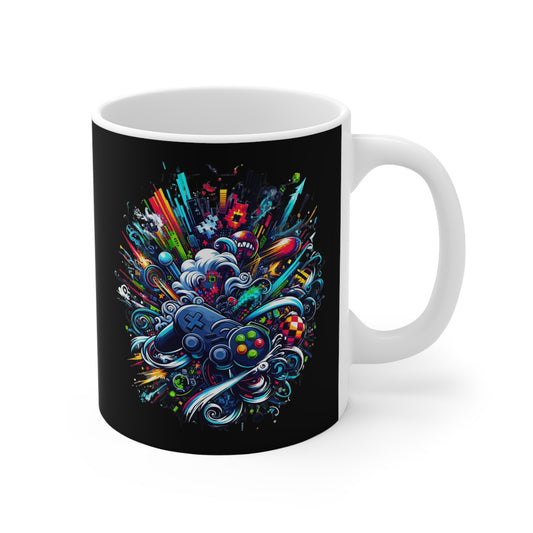 Gaming 11oz White/Black Mug