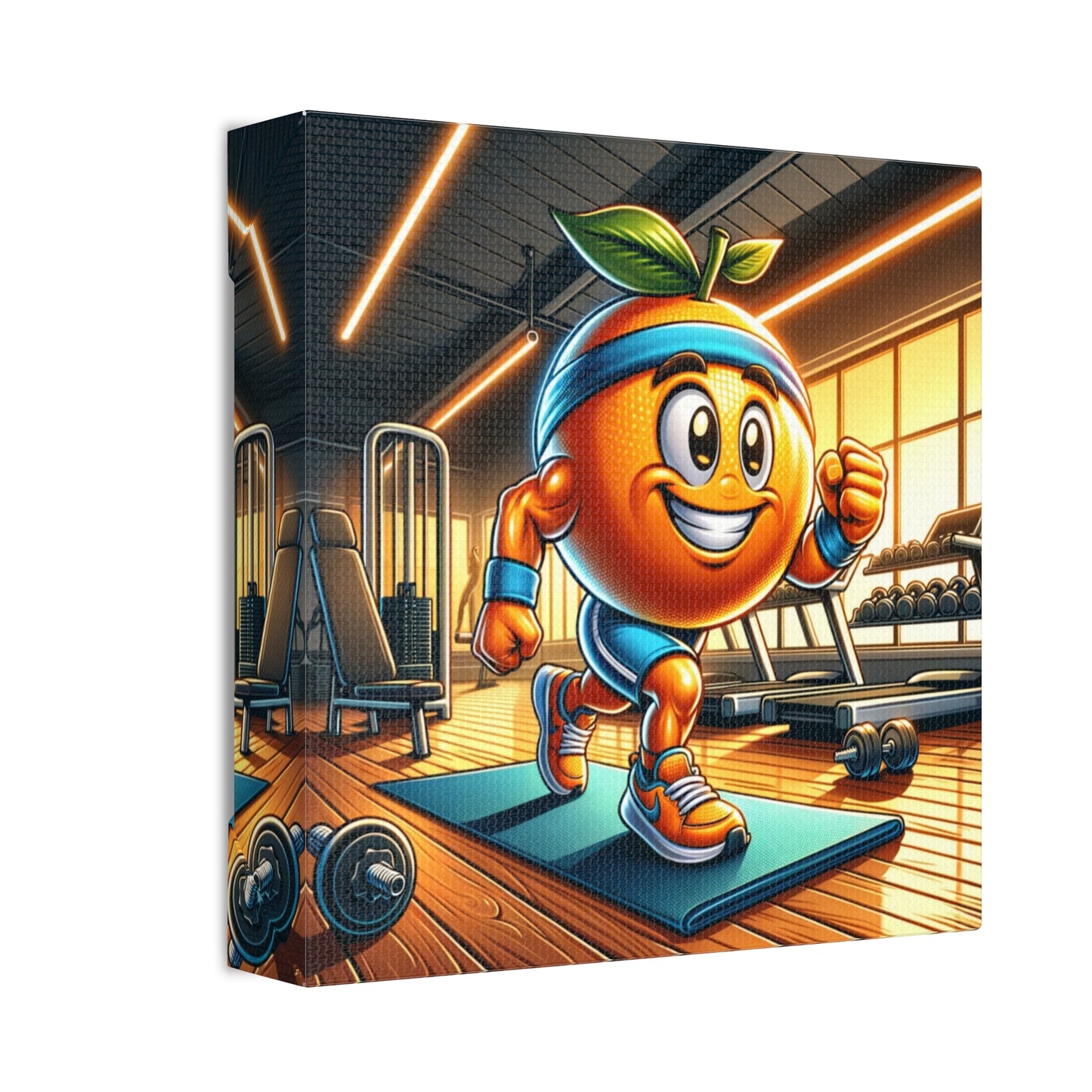 Orange in the Gym Classic Stretched Canvas