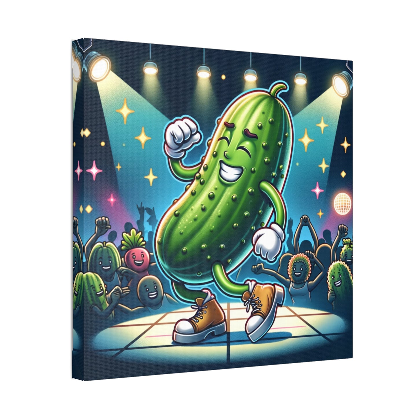 Dancing Cucumber Classic Stretched Canvas