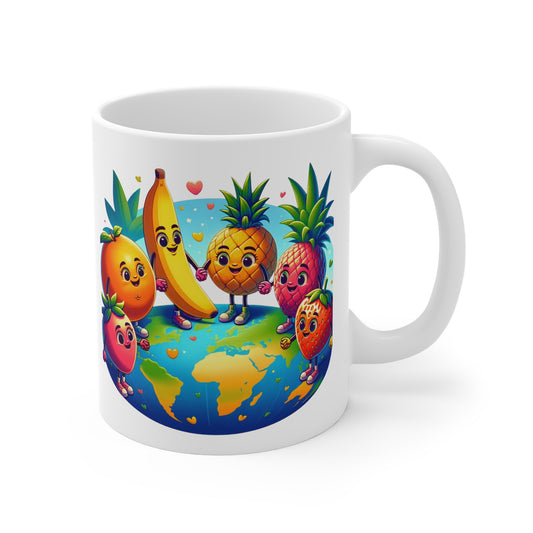 Fruits around the World 11oz White Mug