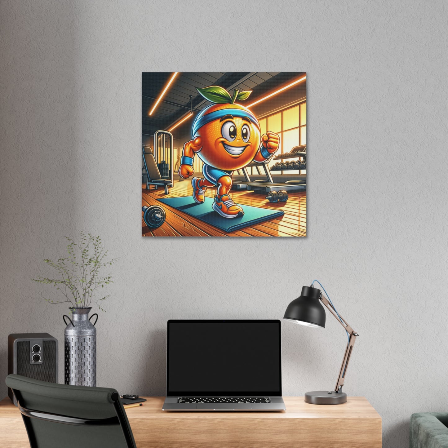 Orange in the Gym Classic Stretched Canvas