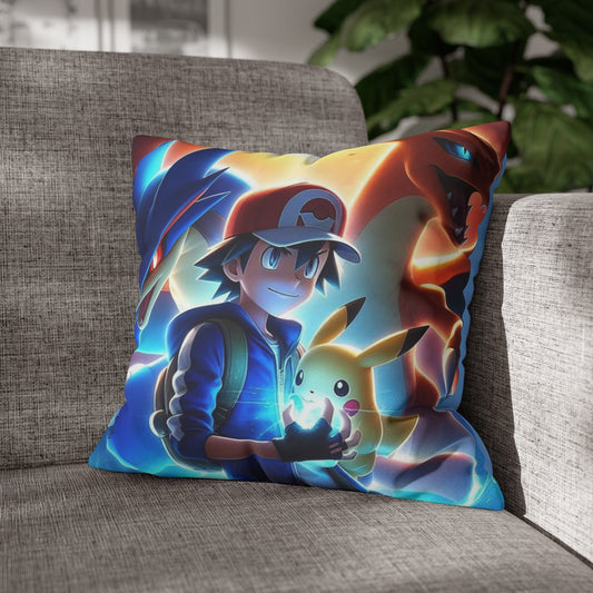 Pokemonn Square Poly Canvas Pillowcase