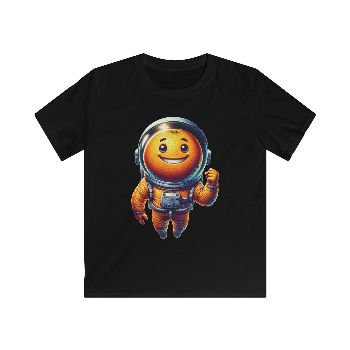 Orange cosmonaut T-shirt Black