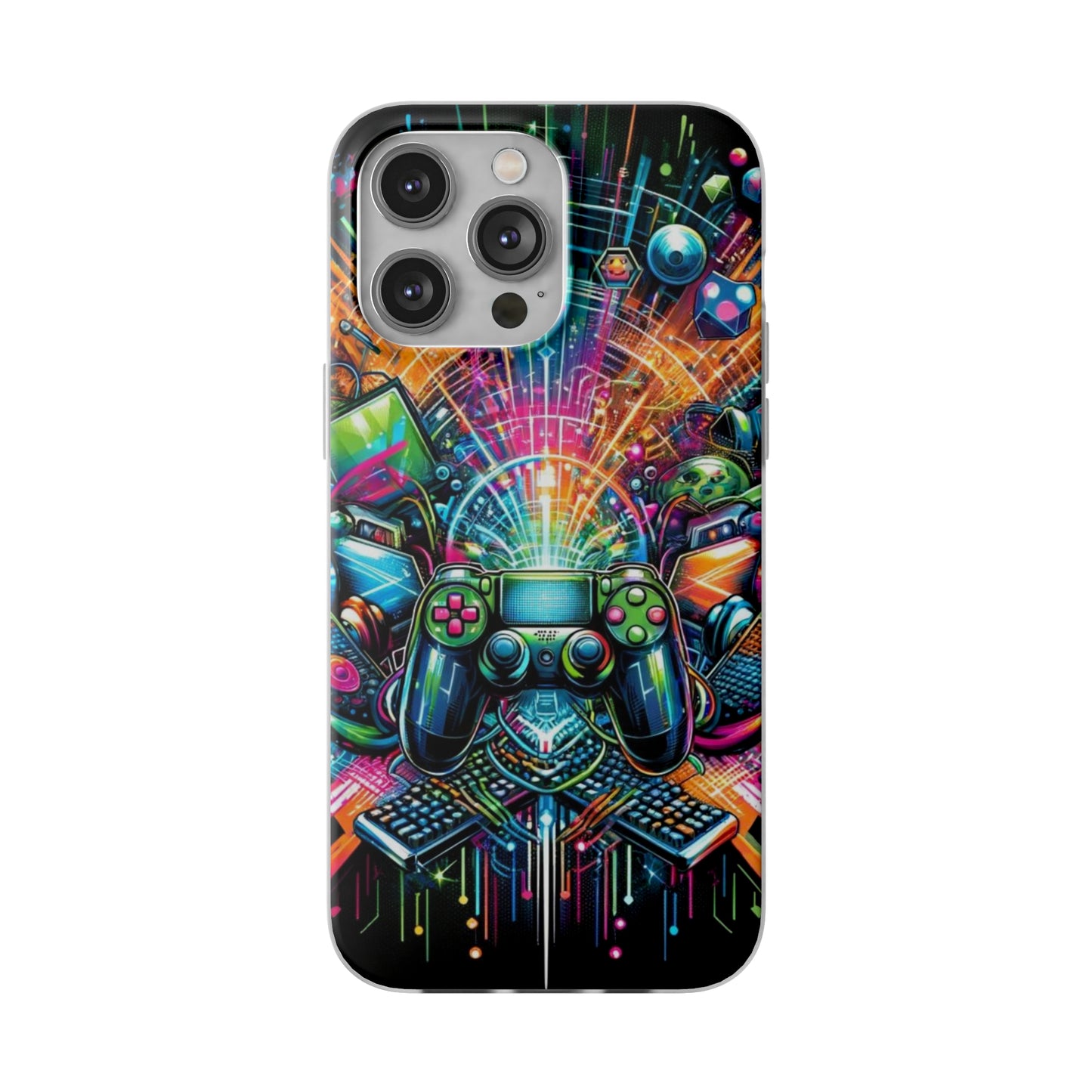 Gaming Flexi Phone Case Semi-transparent