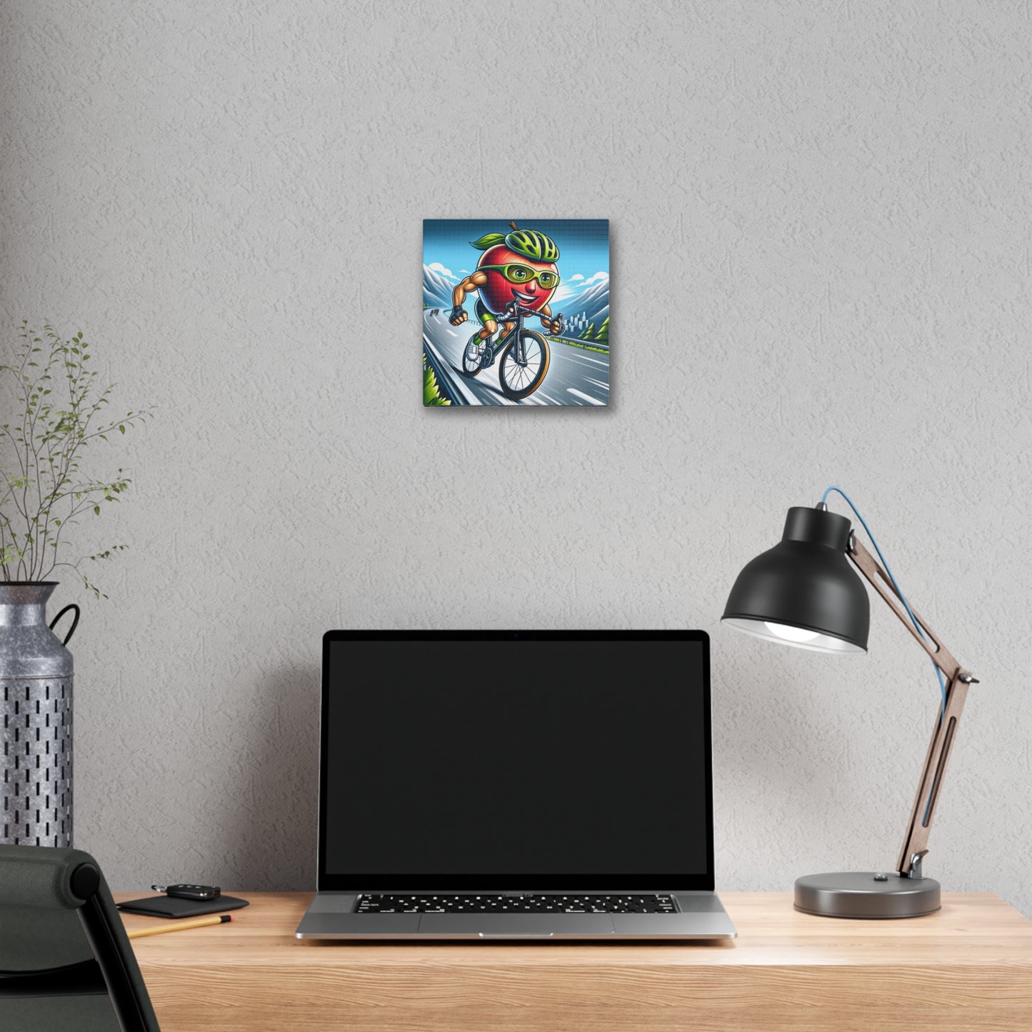 Cycling Apple Classic Stretched Canvas