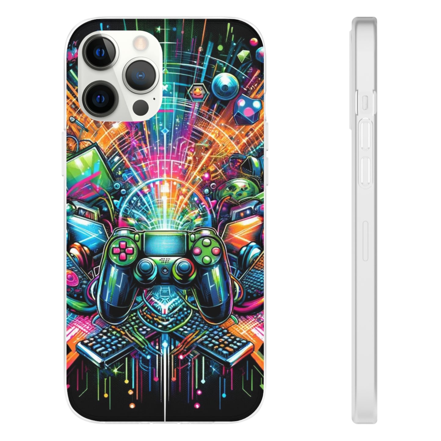 Gaming Flexi Phone Case Semi-transparent