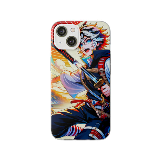 Tokyo Warrior Flexi Phone Case Semi-transparent