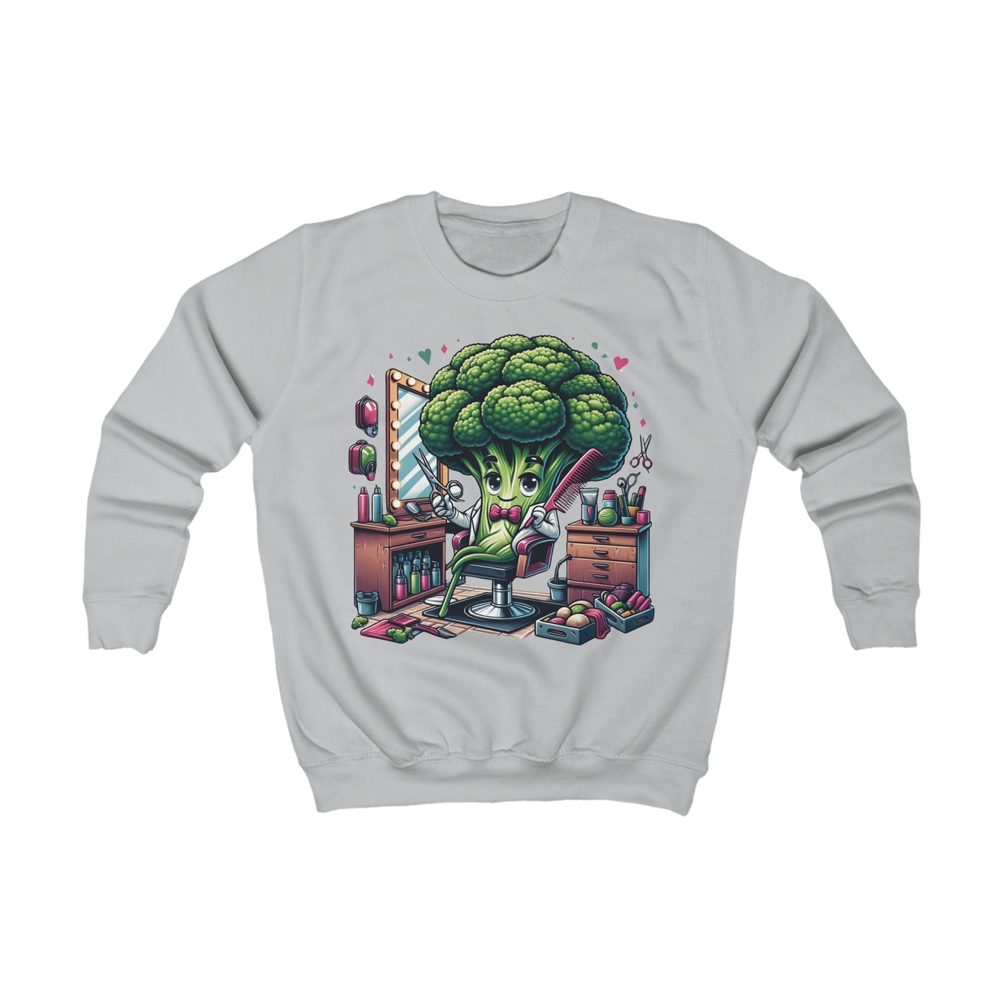 Broccoli Hairdresser Sweatshirt Heather Grey