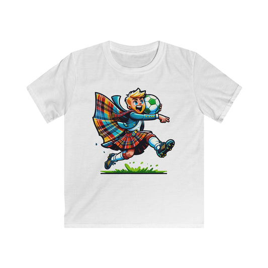 Scottish footballer Kids Soft Style T-shirt