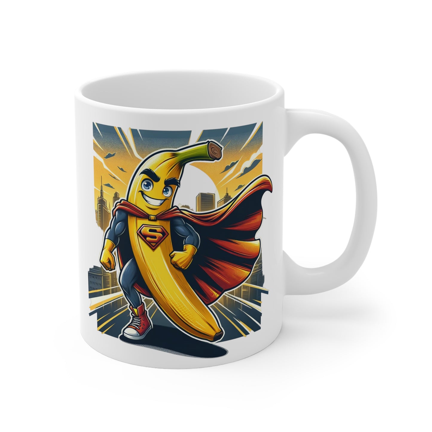 Super Banana 11oz White Mug