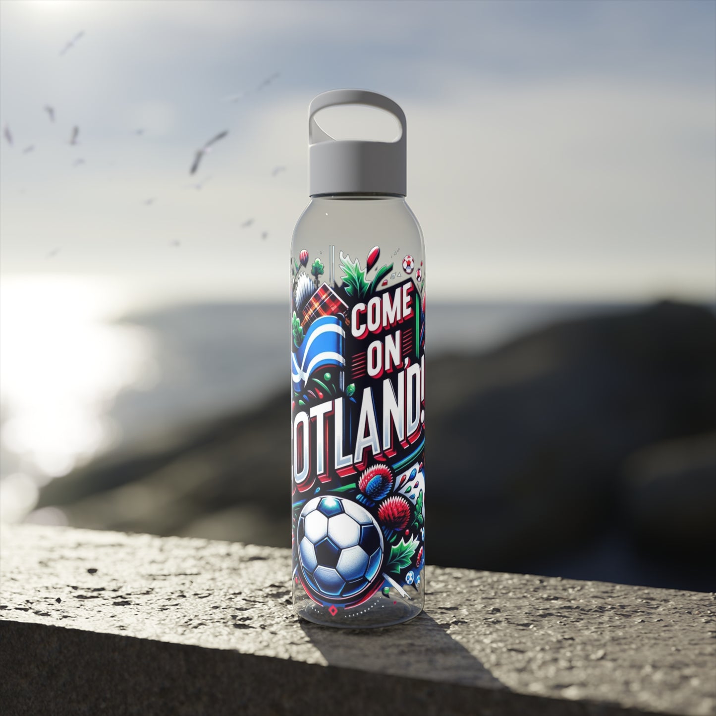 Come on Scotland Sky Water Bottle