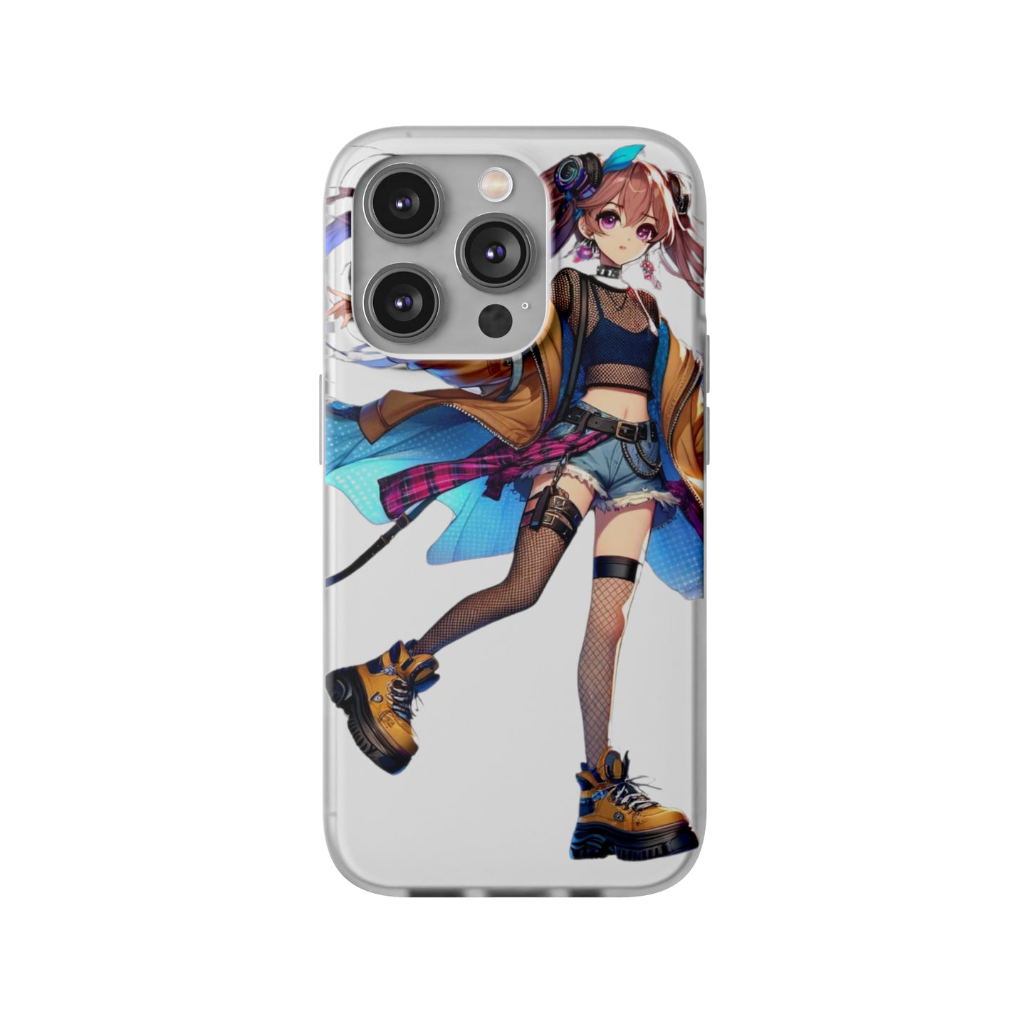 Tokyo Girl Flexi Phone Case Semi-transparent