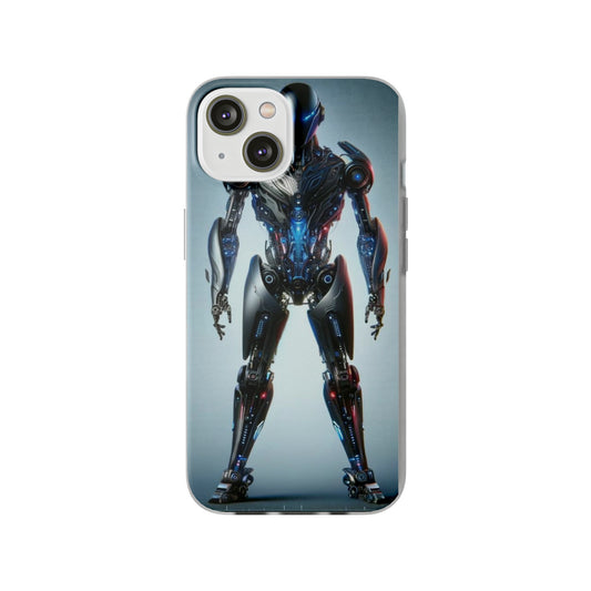 Robot 006 Flexi Phone Case Semi-transparent