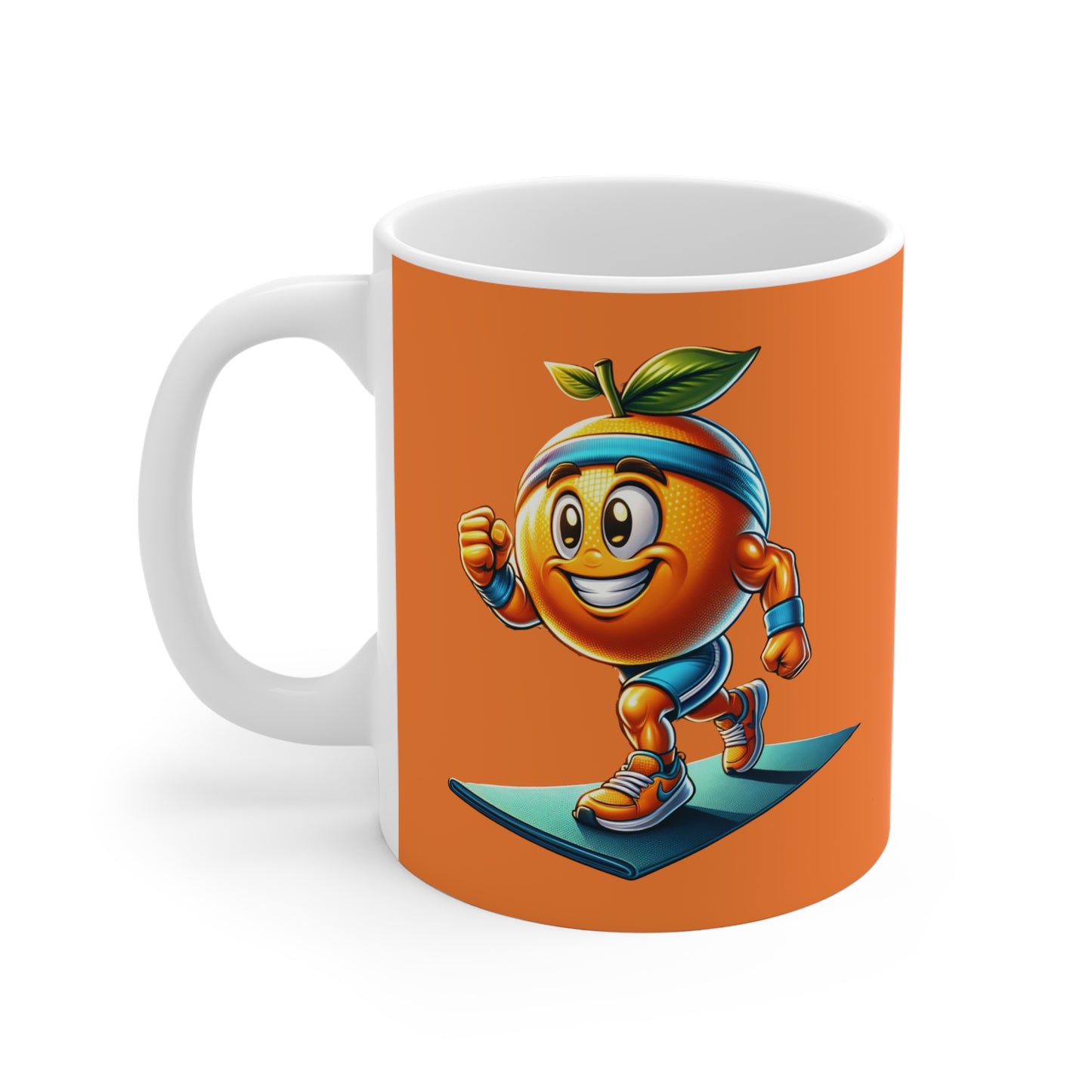 Orange in the Gym 11oz White/Orange Mug