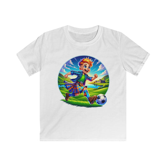 Scottish Footballer Kids Soft style T-shirt