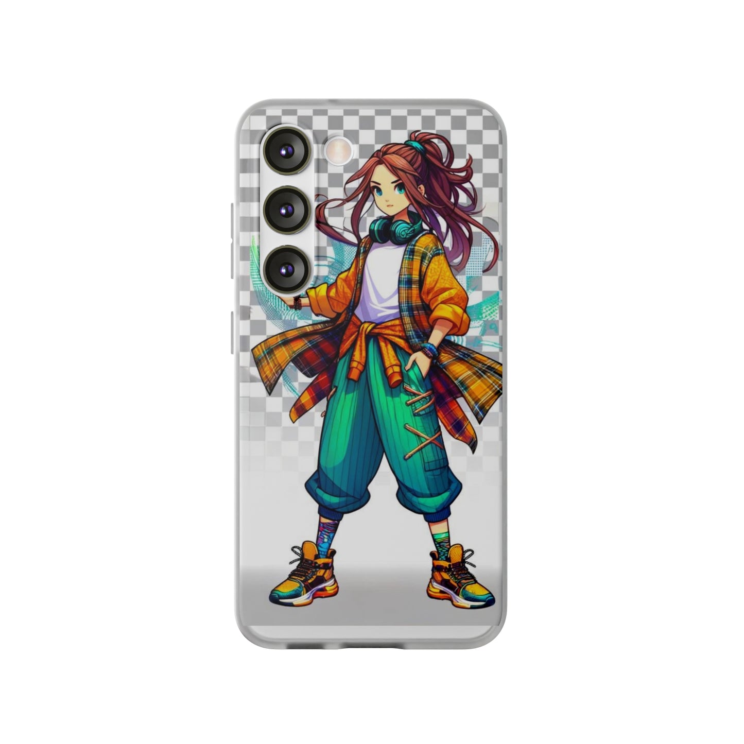 Tokyo Girl Flexi Phone Case Semi-transparent