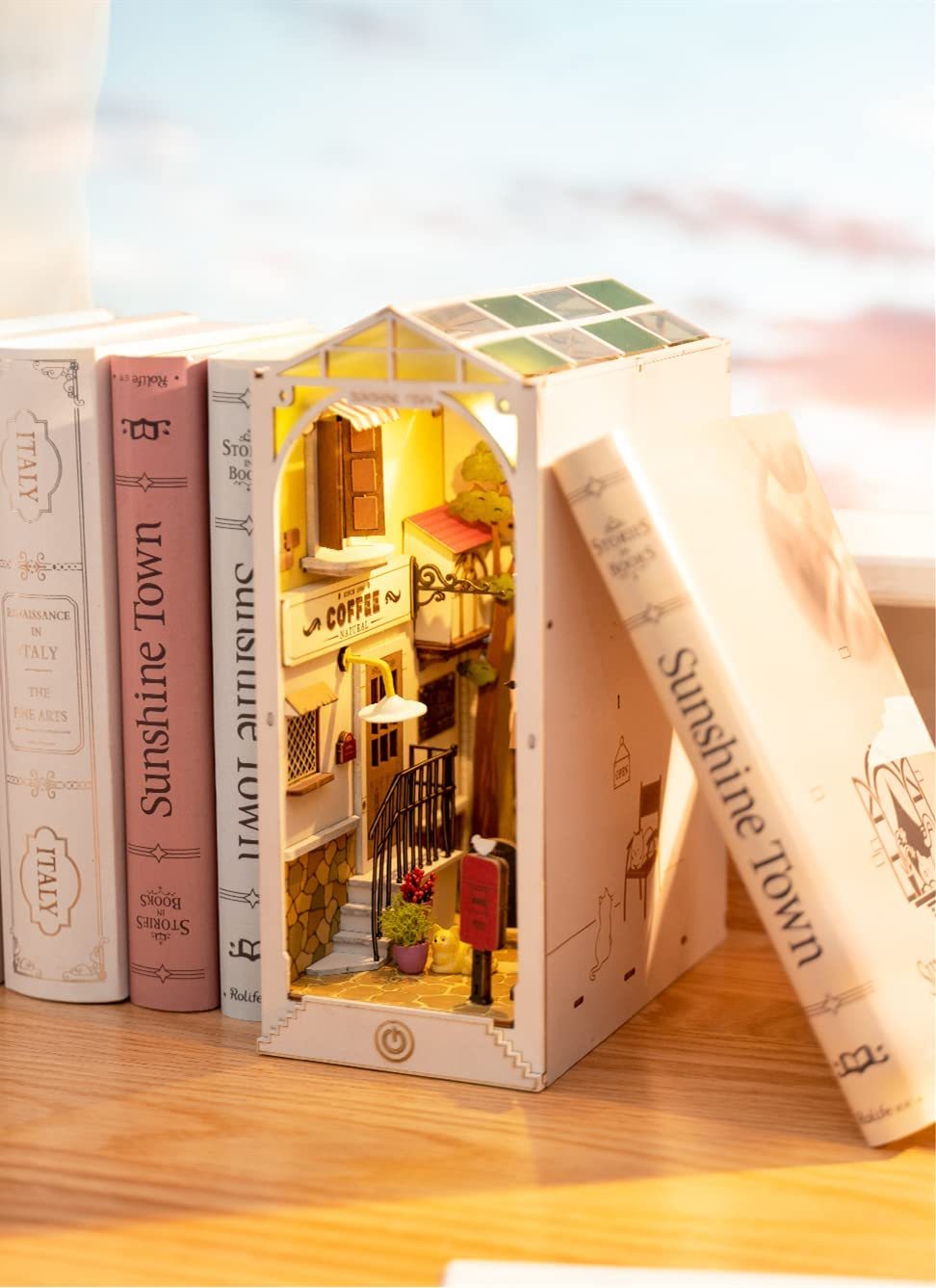 Robotime Rolife Book Nooks Series Stories In Books 4 Kinds DIY Wooden Miniature House Furniture Sakura Densya TGB01